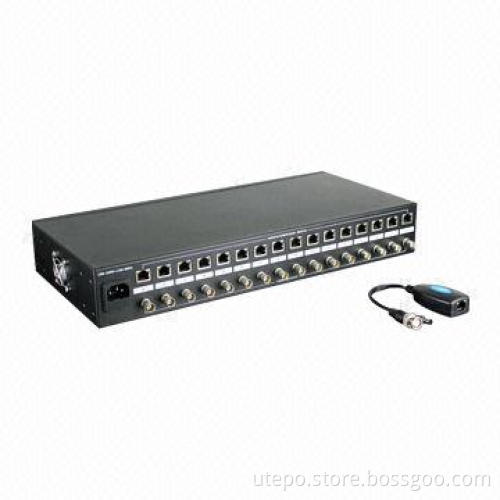 16CH Video and Power Server, Up to 300m Via UTP CAT5/5e Cable, Strong Surge Protection